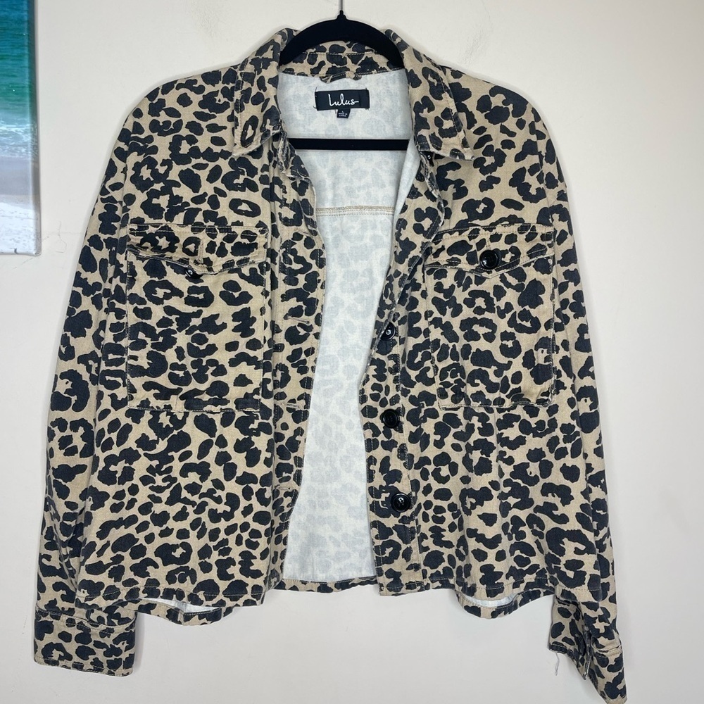Lulus leopard lightweight oversized jacket - Picture 2 of 8